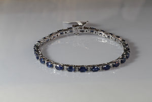 Sapphire and Diamond Tennis Bracelet