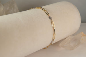 Yellow Gold Diamond Link Bracelet