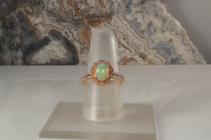 Ethiopian Opal and Diamond Ring