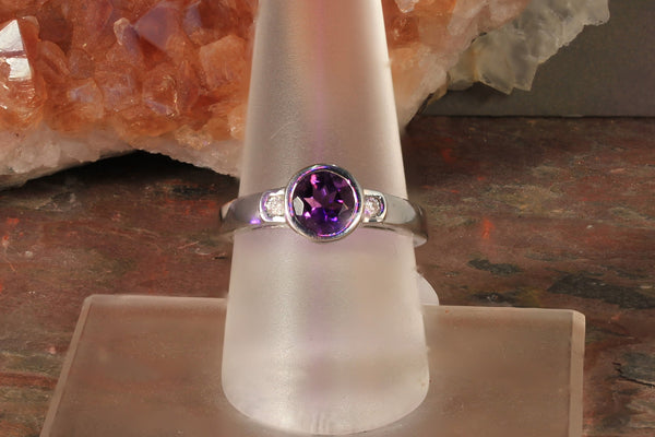 Amethyst and Diamond Ring