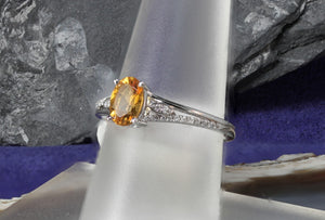 Citrine and Diamond Ring