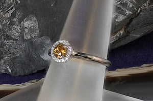 Citrine and Diamond Ring