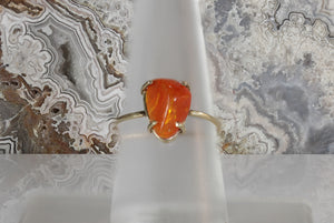 Fiery Handmade Mexican Fire Opal Ring