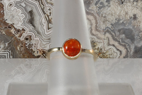 Pretty Mexican Fire Opal Ring