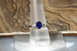 Sapphire Platinum and Gold Ring