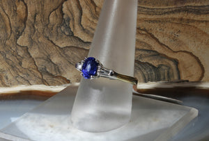 Sapphire Platinum and Gold Ring