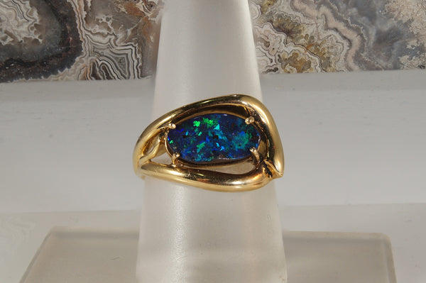 Handmade Boulder Opal Ring