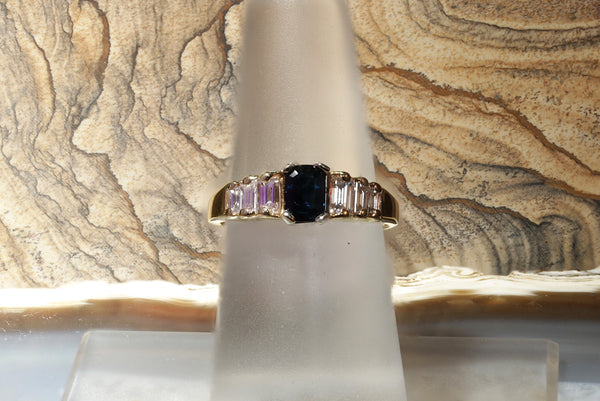 Vintage Sapphire and Diamond Ring