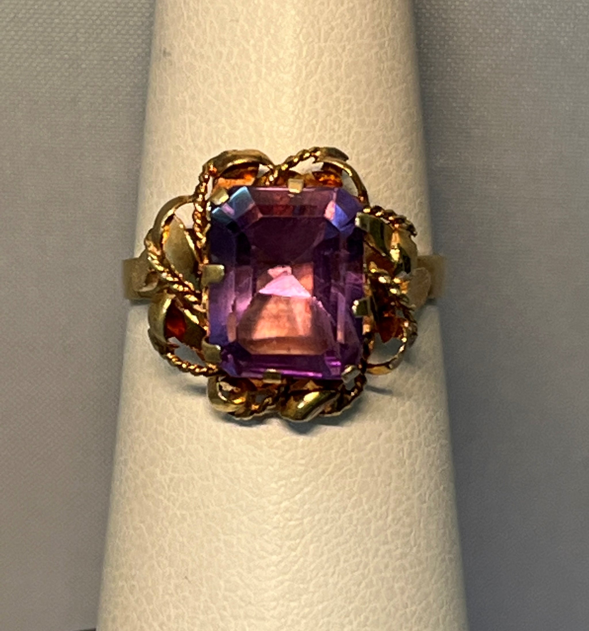 Amethyst Trillion Cut & Diamond Accent Ring | Burton's – Burton's Gems and  Opals