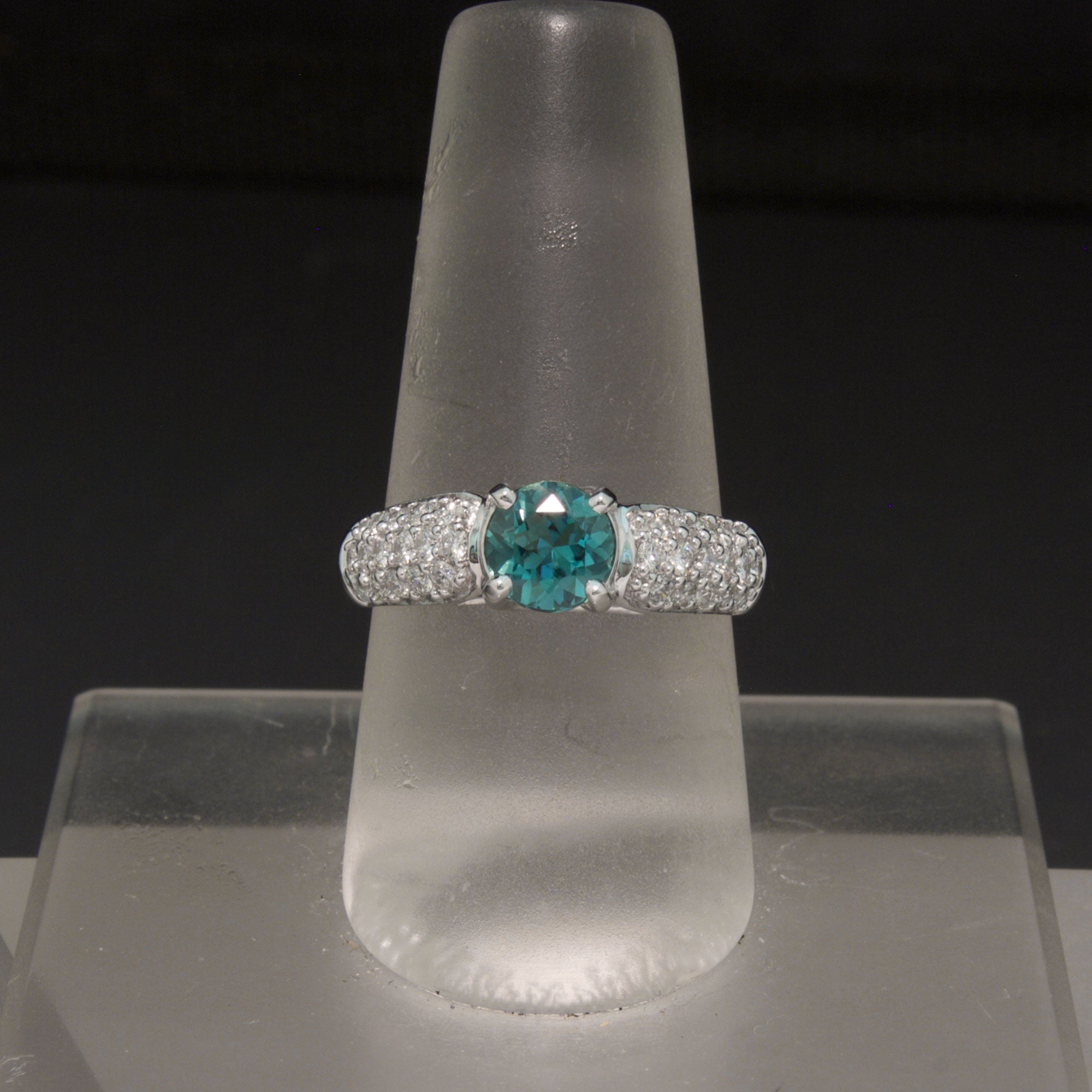 Green Tourmaline Engagement Ring with Diamonds - London Victorian Ring –  The London Victorian Ring Co