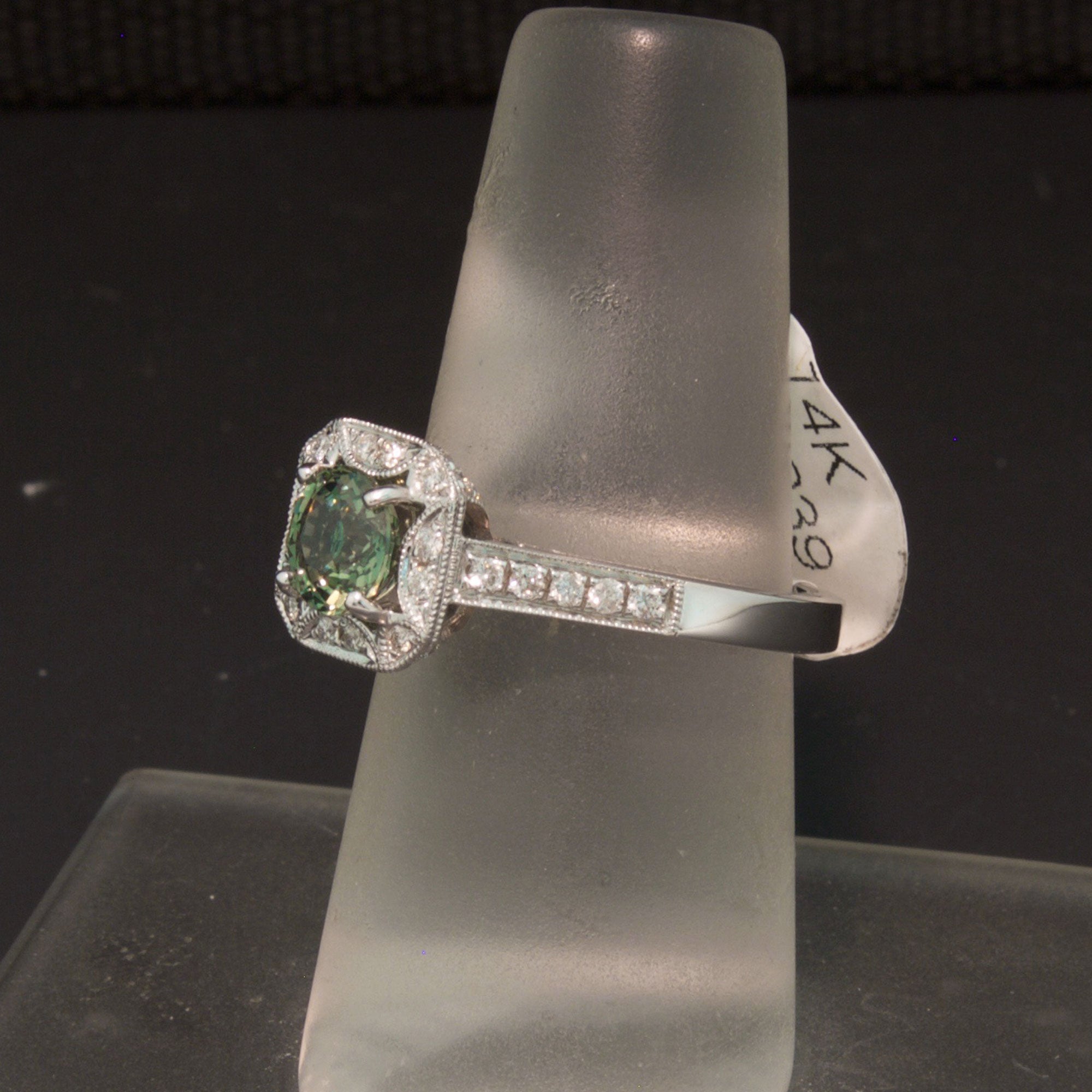 Natural Alexandrite Diamond Ring 0.63ct Oval Blue Green Certified 14K White  Gold | eBay